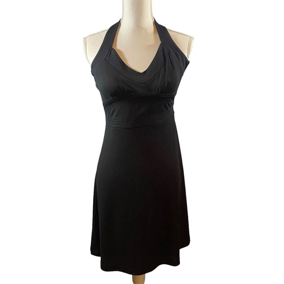 Banana Republic Dresses & Skirts - Women's Banana Republic Black Sleeveless Halter V-Neck‎ Dress Size 2 Vacation